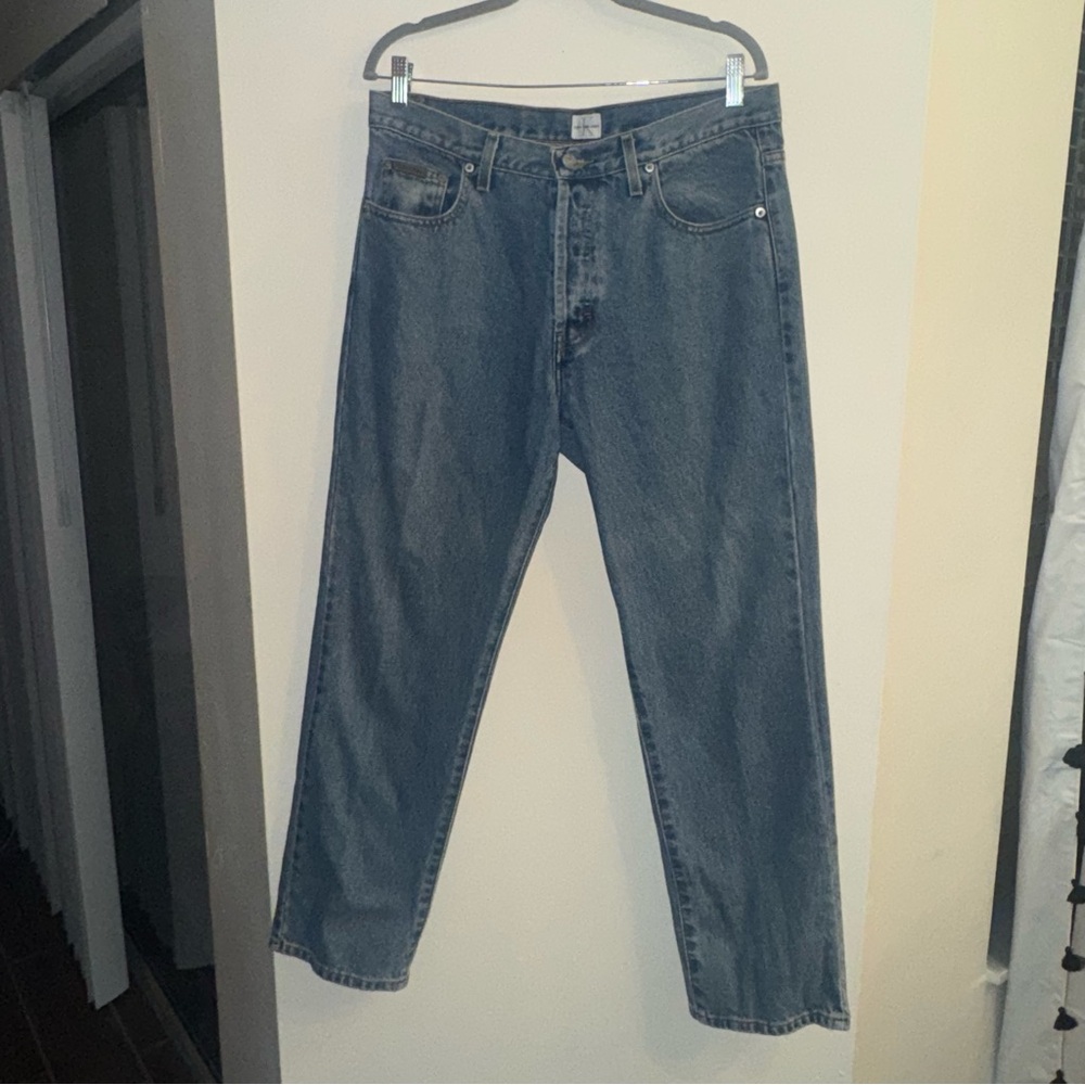 Calvin Klein Jeans Button Fly 100% Cottton Denim Jeans Size 13